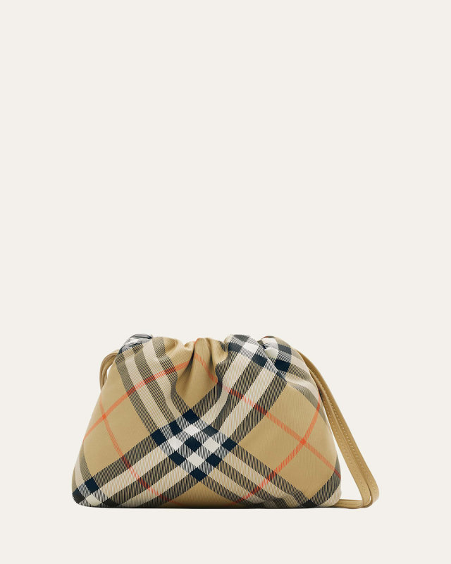 Girl's Check-Print Crossbody Pouch